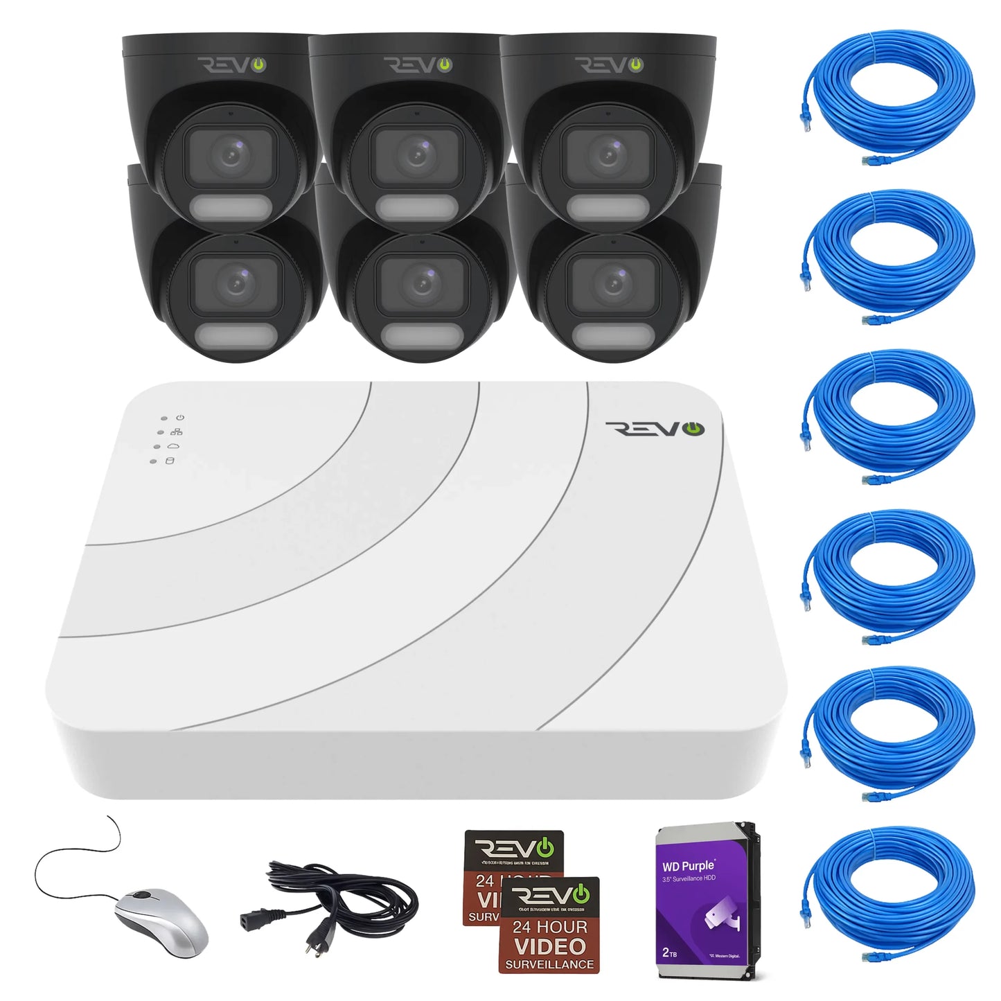 8CH 8K PoE NVR with 6×5MP Lumex Cameras