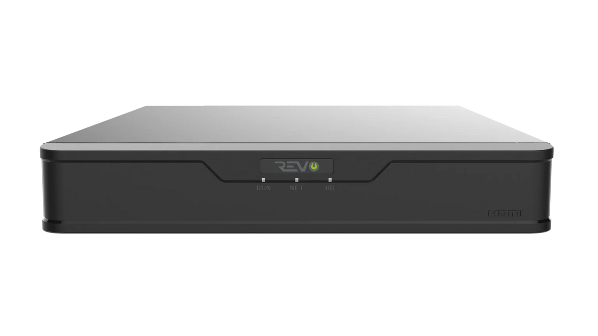 REVO ULTRA 4K Hybrid 8-Channel Surveillance System with 6 Cameras, 2TB Storage, 22" LED Monitor and Remote Access