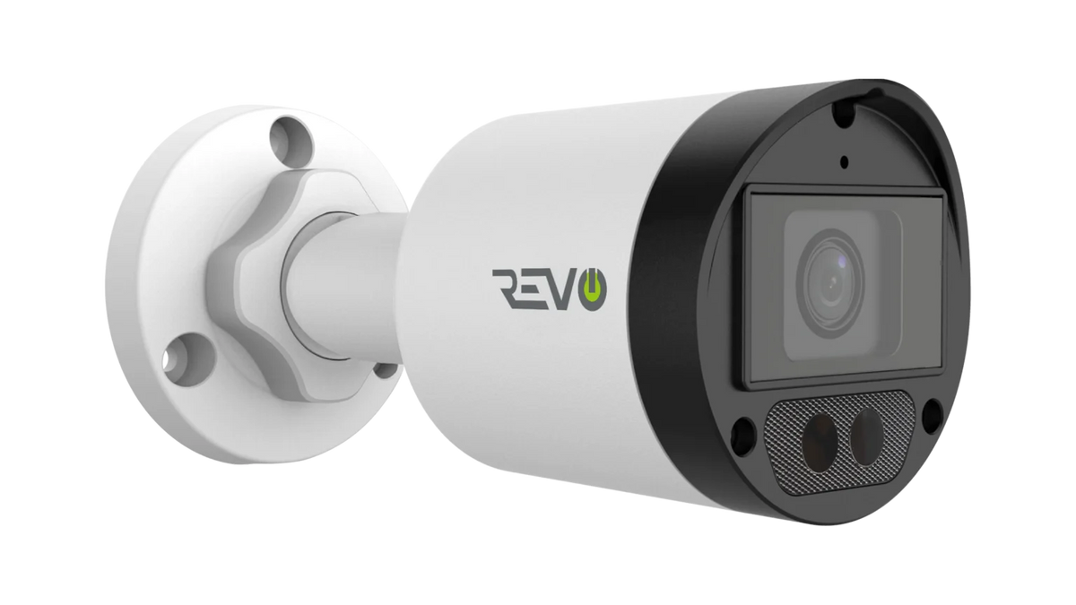 REVO ULTRA 4K Hybrid 8-Channel Surveillance System with 6 Cameras, 2TB Storage, 22" LED Monitor and Remote Access