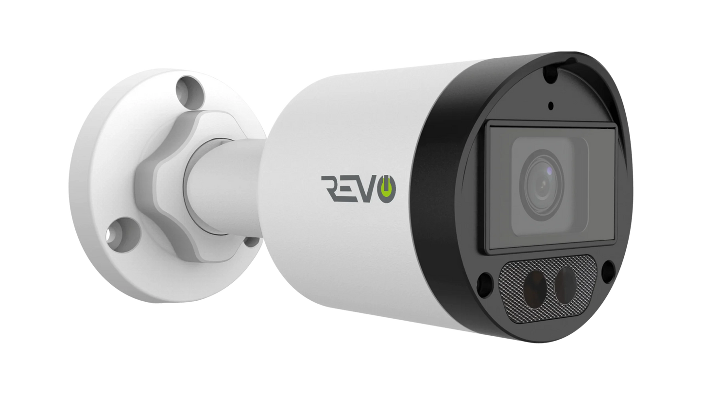 REVO ULTRA 4K Hybrid 8-Channel Surveillance System with 6 Cameras, 2TB Storage, 22’’ LED Monitor and Remote Access