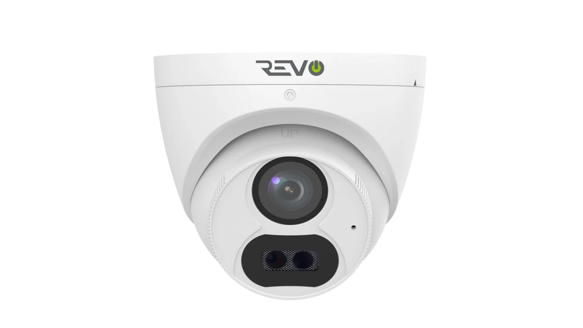 REVO ULTRA 4K Hybrid 8-Channel Surveillance System with 6 Cameras, 2TB Storage, 22" LED Monitor and Remote Access
