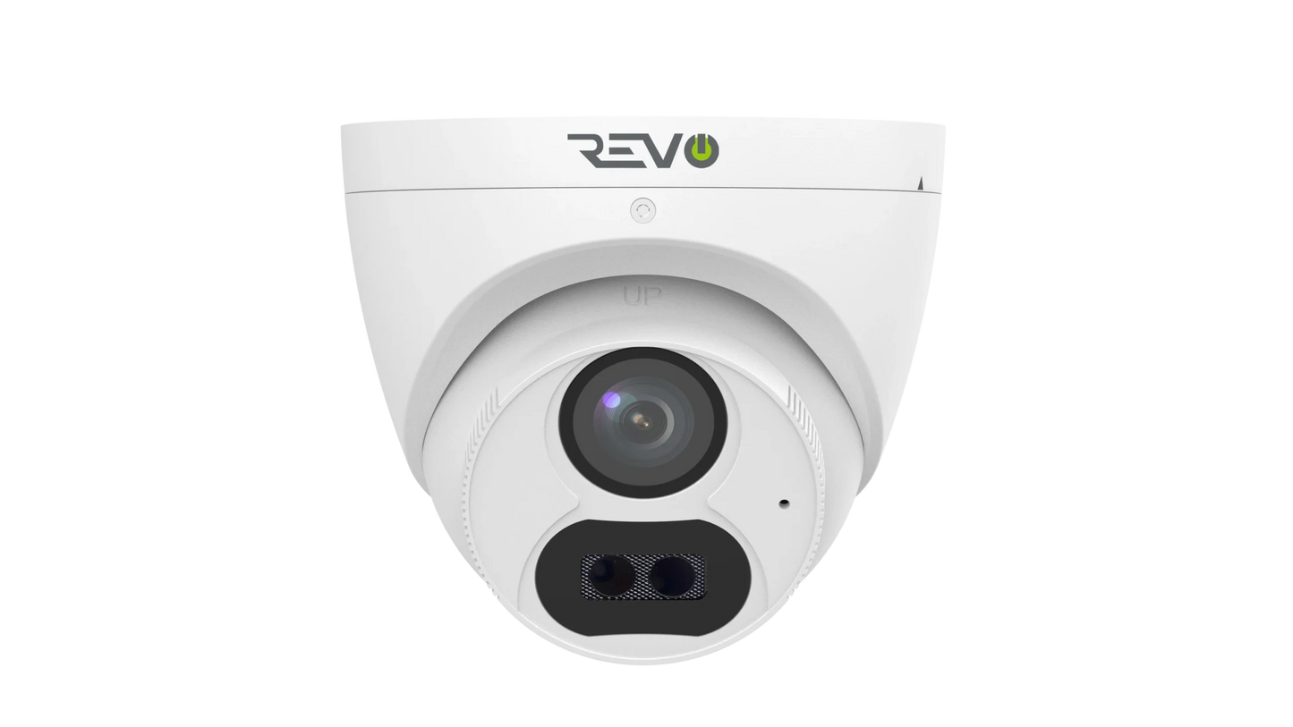 REVO ULTRA 4K Hybrid 8-Channel Surveillance System with 6 Cameras, 2TB Storage, 22’’ LED Monitor and Remote Access
