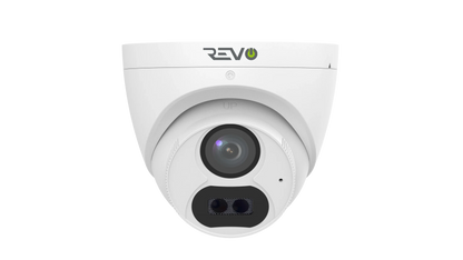 REVO ULTRA 4K Hybrid 8-Channel Surveillance System with 6 Cameras, 2TB Storage, 22’’ LED Monitor and Remote Access
