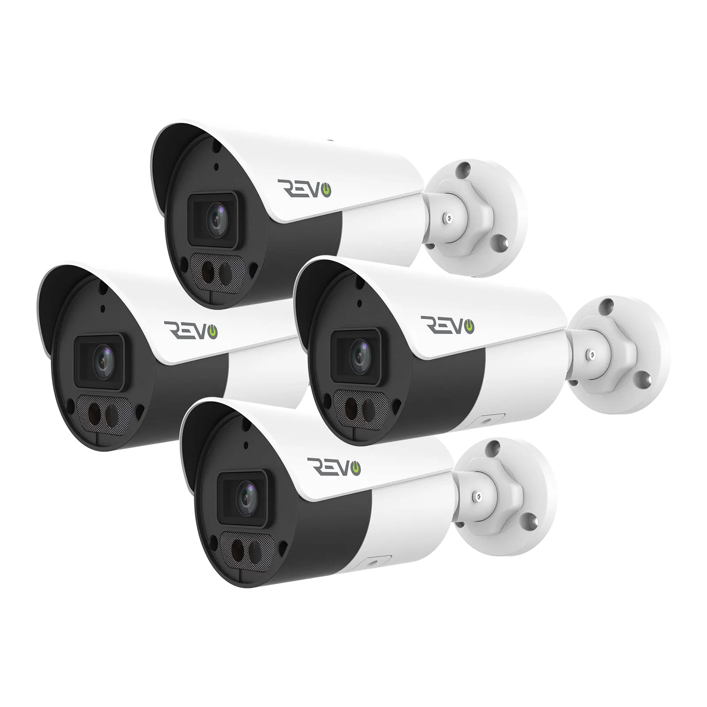 REVO ULTRA 4K (8 Megapixel) Fixed Lens Indoor/Outdoor Bullet Camera w/ 100' CAT5e Cable (Pack of 4)