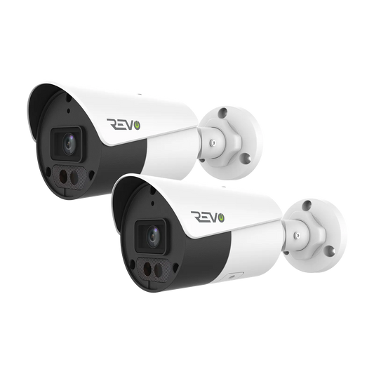 REVO ULTRA 4K (8 Megapixel) Fixed Lens Indoor/Outdoor Bullet Camera w/ 100' CAT5e Cable (Pack of 2)