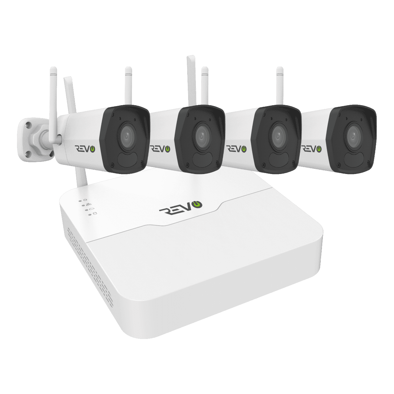 REVO ULTRA Wireless 4CH NVR, 1TB and 4x 1080p Wi-Fi IR Bullet Cameras