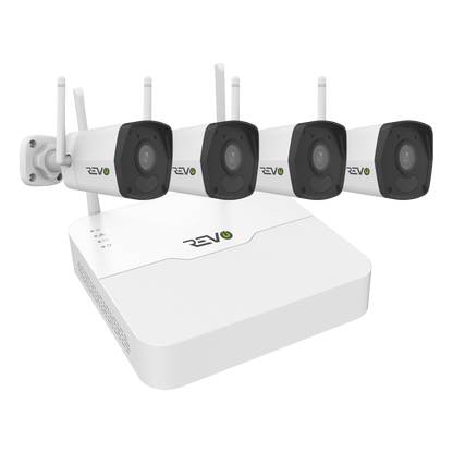 REVO ULTRA Wireless 4CH NVR, 1TB and 4x 1080p Wi-Fi IR Bullet Cameras