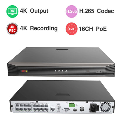 REVO ULTRA 16CH IP Video Surveillance System, 16 CH 4K NVR, 2TB HDD, 8x 4 Megapixel Indoor/Outdoor IR Bullet Cameras - Remote Access via Smart Phone, Tablet, PC & MAC