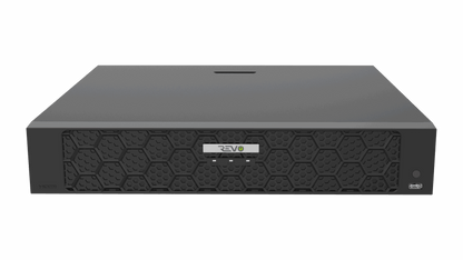 REVO ULTRA PLUS 32CH 4K PoE H.265NVR, 16TB & 20x 5 Megapixel LumeX Cameras with built-in Mic and color night vision – Remote Access Via PC, Mac & Phone
