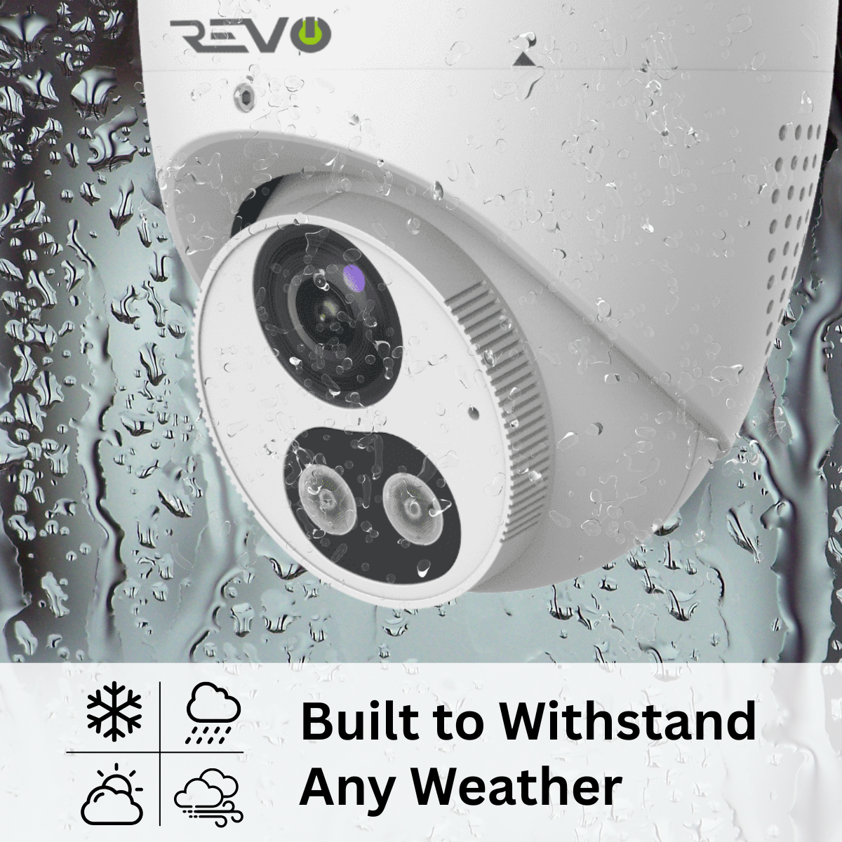 REVO ULTRA 4CH 4K PoE NVR, 1TB HDD, 2x Active deterrence 4K Indoor/Outdoor Active Deterrence IR Turret Cameras with 2-way audio, Remote Viewing on SmartPhone, PC and MAC