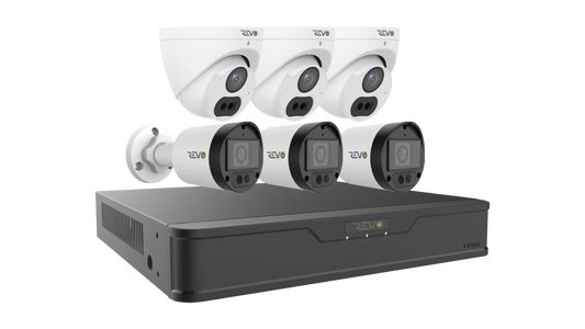 REVO ULTRA 4K Hybrid 8-Channel Surveillance System with 6 Cameras, 2TB Storage, and Remote Access
