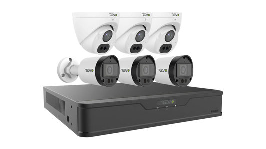 REVO ULTRA 4K Hybrid 8-Channel Surveillance System with 6 Cameras, 2TB Storage, and Remote Access