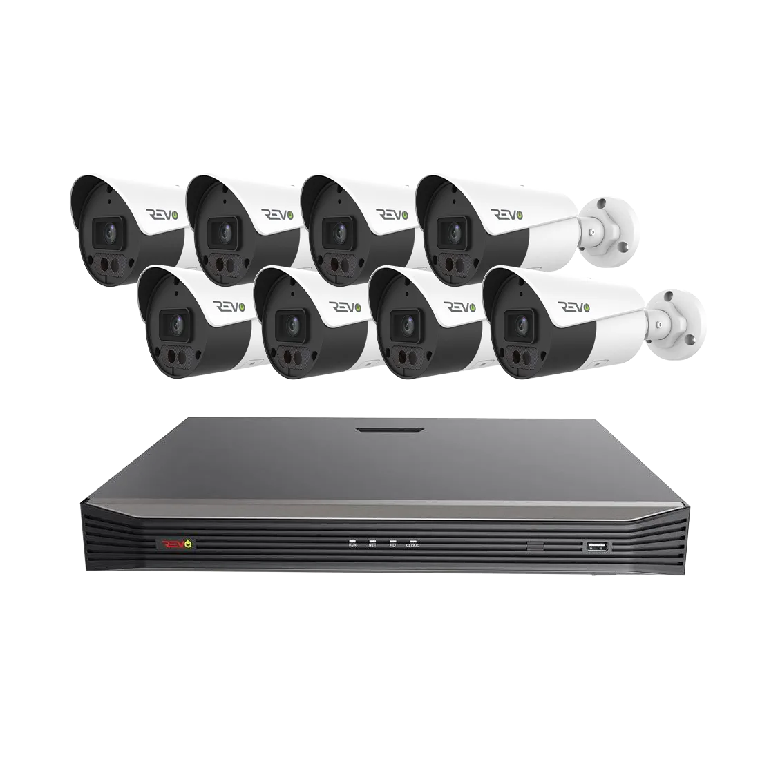 Revo 16Ch 4K Security System - 4TB HDD, 8 x 4K Bullet Cameras