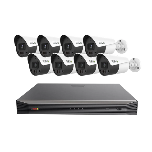 Revo 16Ch 4K Security System - 4TB HDD, 8 x 4K Bullet Cameras