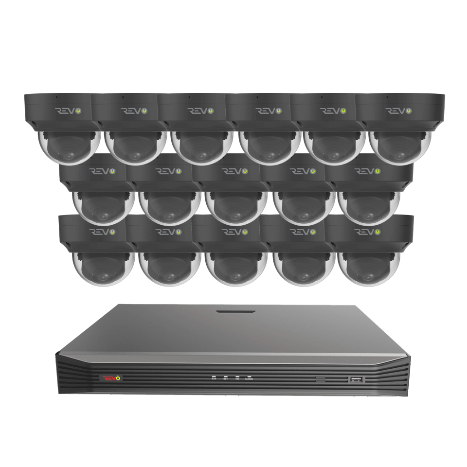 16CH 8K PoE NVR with 16x5MP Lumex Dome Cameras