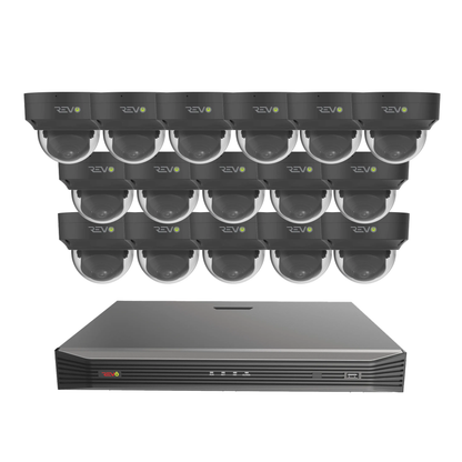 16CH 8K PoE NVR with 16x5MP Lumex Dome Cameras