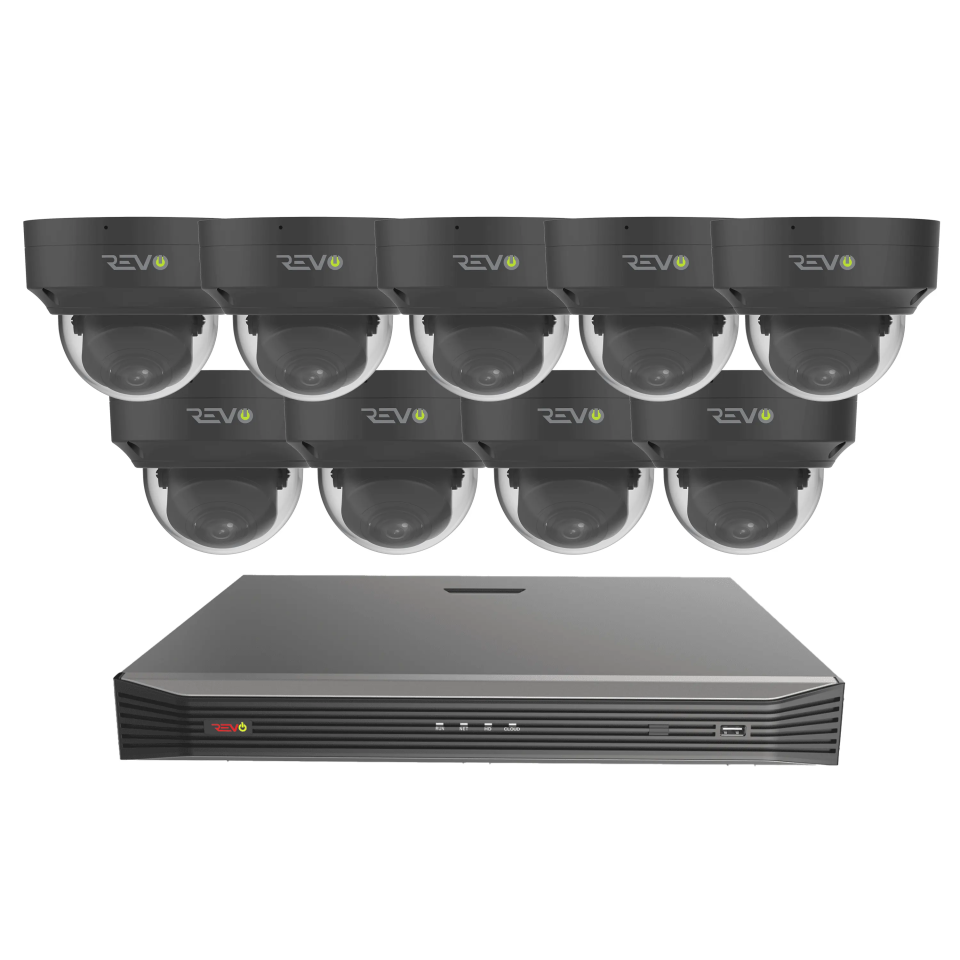 16CH 8K PoE NVR with 9x5MP Lumex Dome Cameras