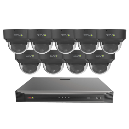 16CH 8K PoE NVR with 9x5MP Lumex Dome Cameras