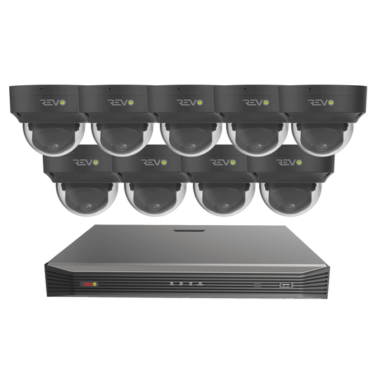16CH 8K PoE NVR with 9x5MP Lumex Dome Cameras