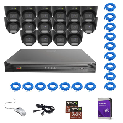 16CH 8K PoE NVR with 16×5MP Lumex Cameras