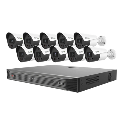 Revo 16-Channel True 4K SMART NVR HD Security System with 8TB HDD and 10 x 4K Bullet Cameras