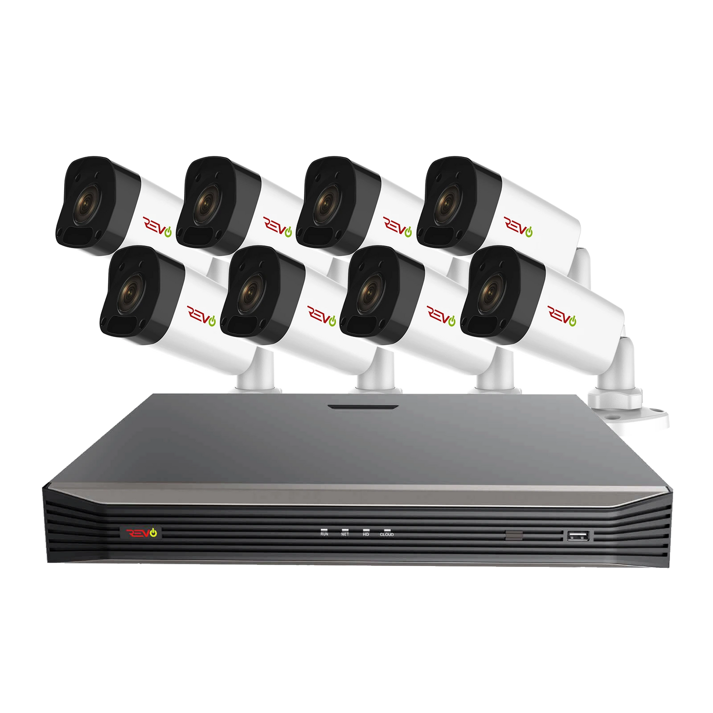 REVO ULTRA 16CH IP Video Surveillance System, 16 CH 4K NVR, 2TB HDD, 8x 4 Megapixel Indoor/Outdoor IR Bullet Cameras - Remote Access via Smart Phone, Tablet, PC & MAC