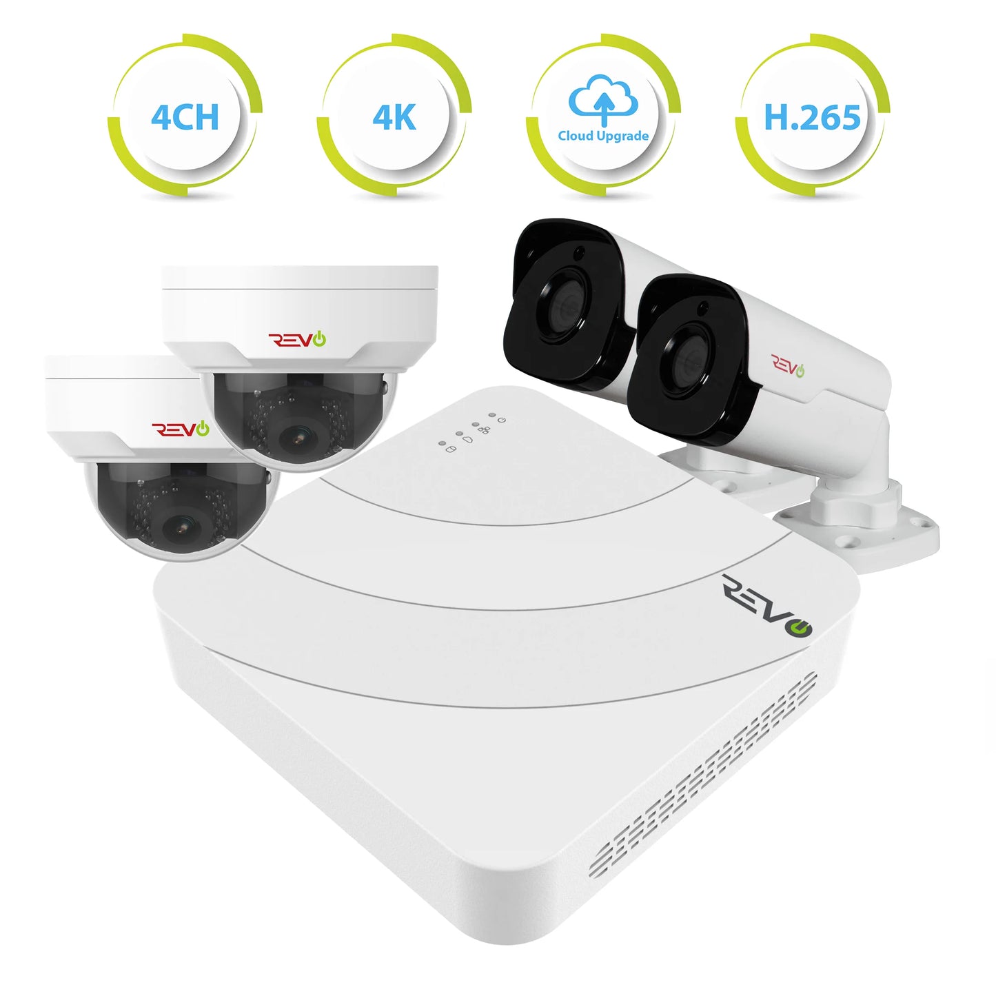 Ultra HD 4 Ch. 1TB NVR Home Surveillance System with 4 Security Cameras