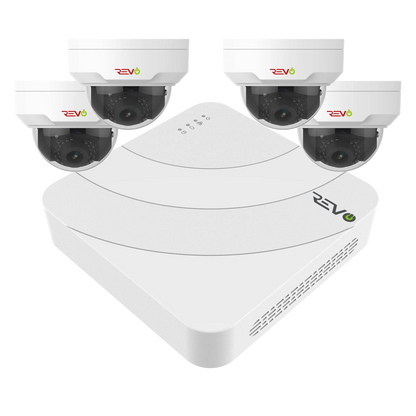 Ultra HD 4 Ch. 1TB NVR Best Surveillance System with 4 4MP Dome Cameras