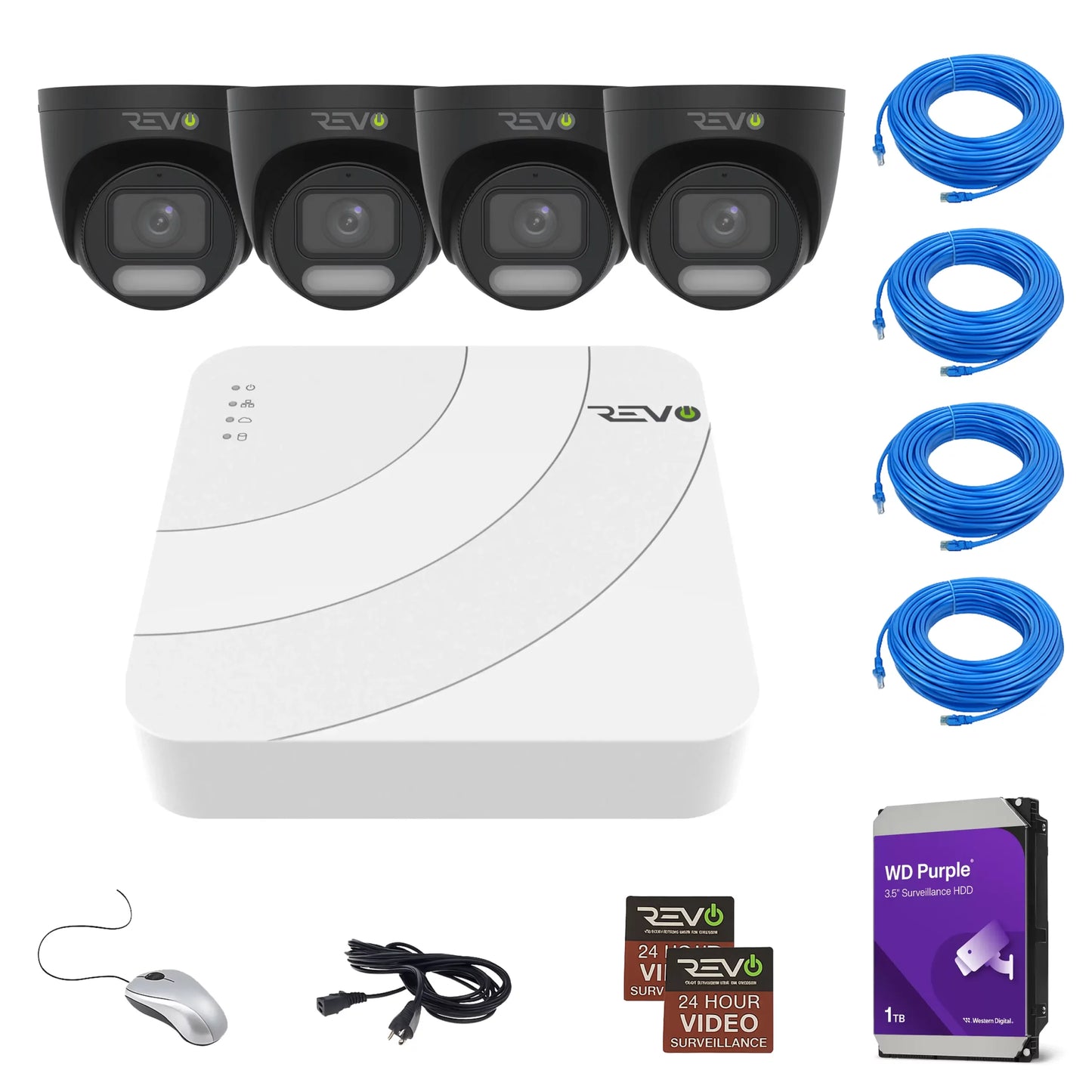 4CH 8K PoE NVR with 9×5MP Lumex Cameras