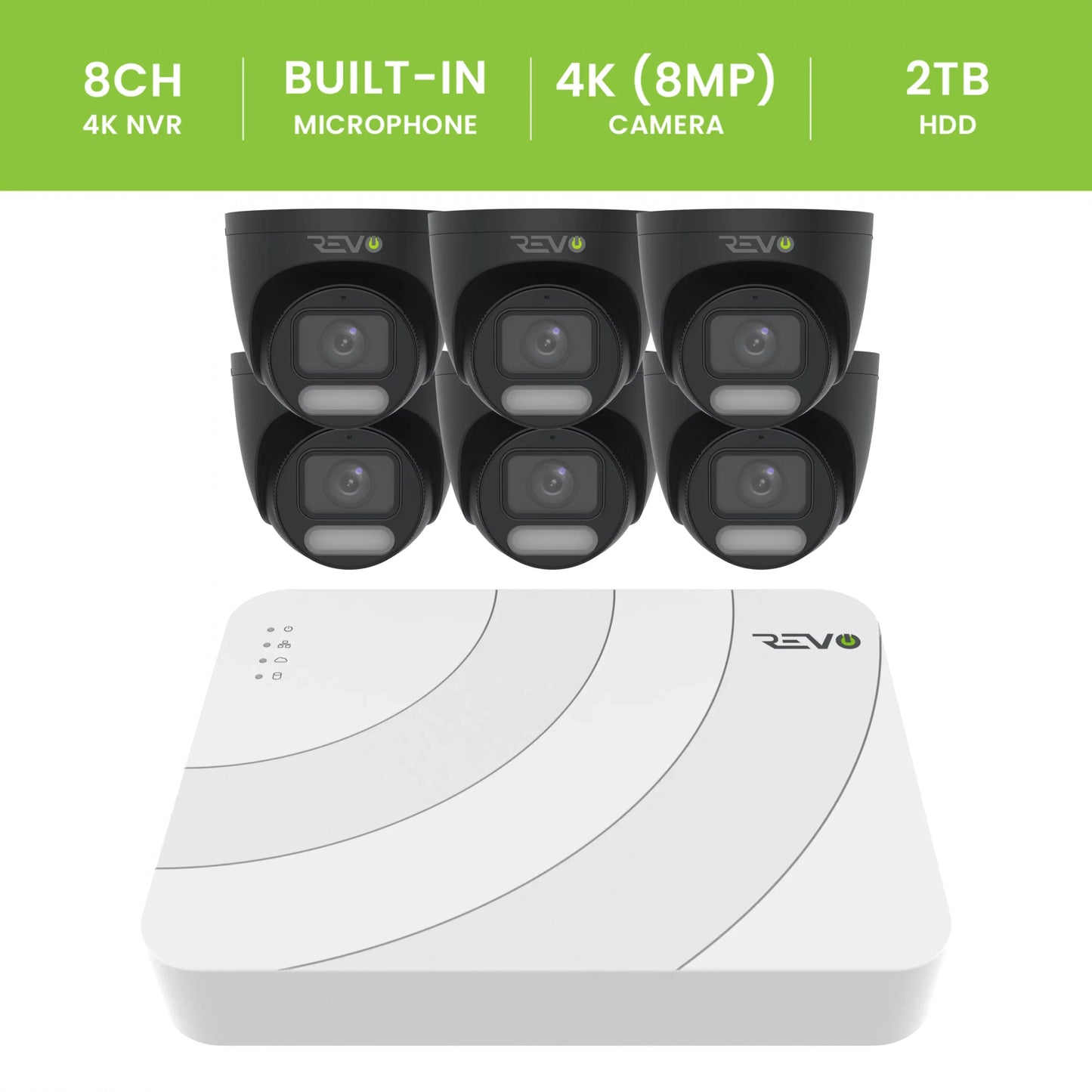 8CH 8K PoE NVR with 6×5MP Lumex Cameras