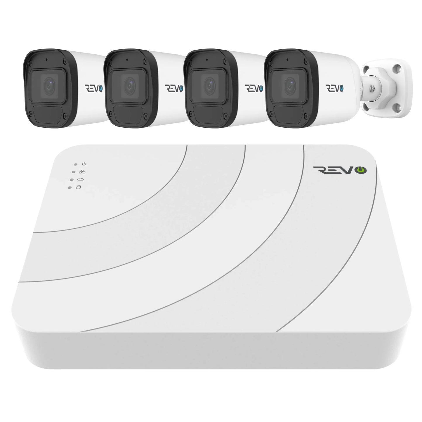Revo Ultra HD Blue Series 8Ch. 1TB NVR Surveillance System with 4 x 4MP Bullet Cameras