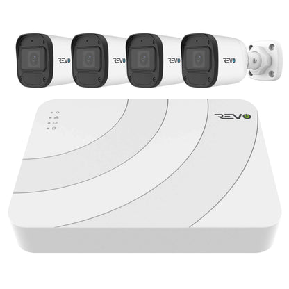 Revo Ultra HD Blue Series 8Ch. 1TB NVR Surveillance System with 4 x 4MP Bullet Cameras