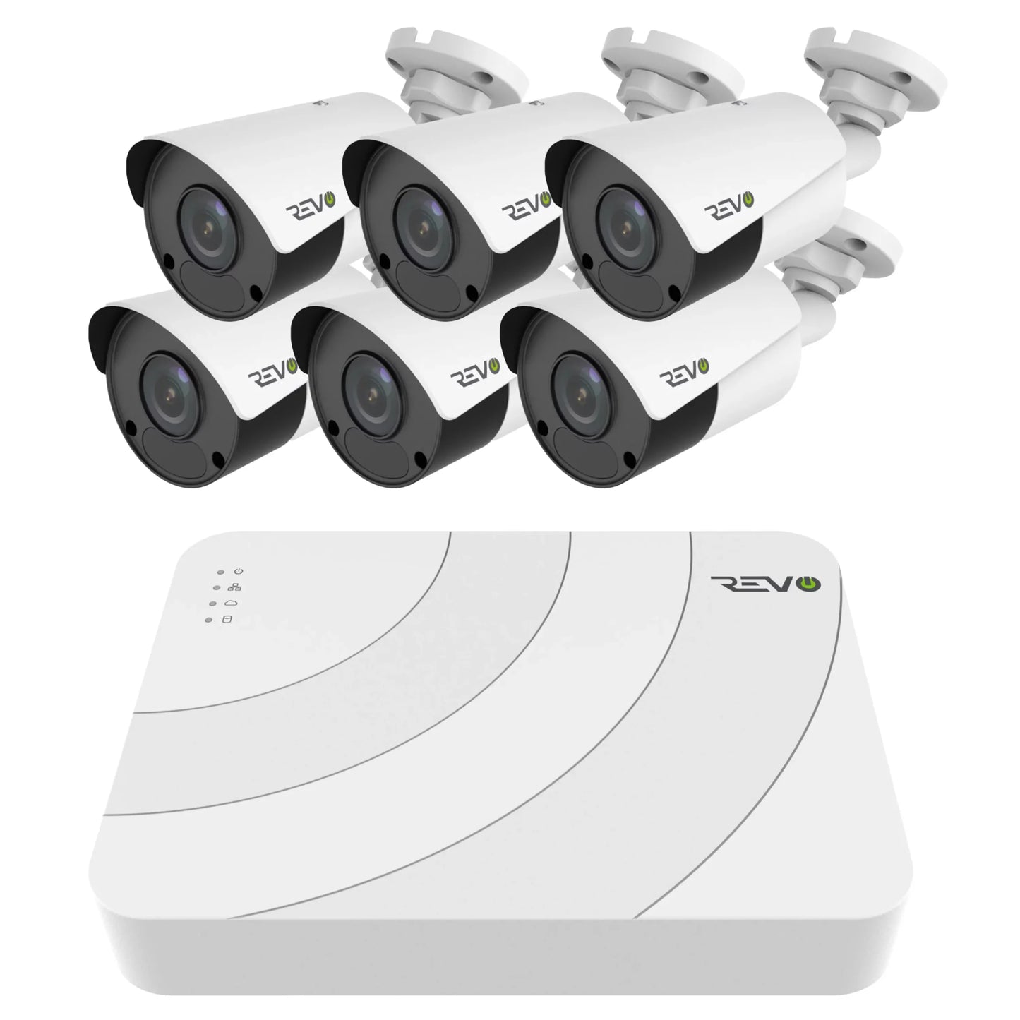 Ultra 8 Channel Surveillance System with 6 4MP IP Bullet Cameras