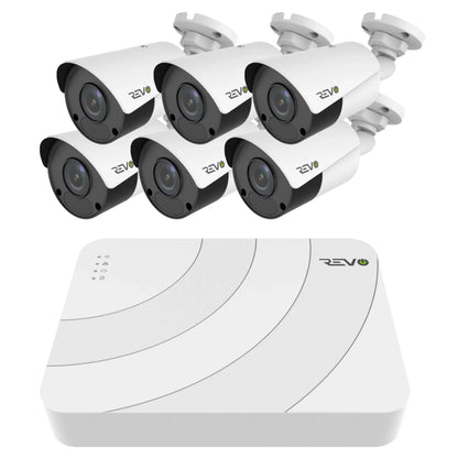 Ultra 8 Channel Surveillance System with 6 4MP IP Bullet Cameras