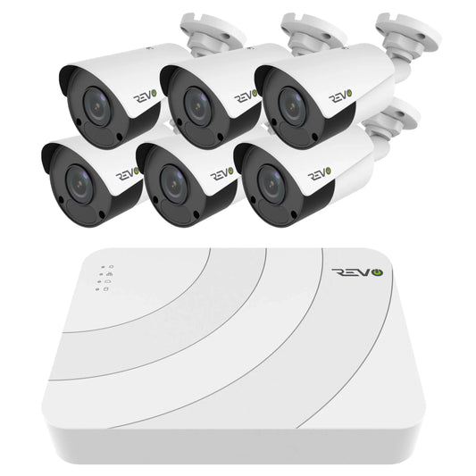 Ultra 8 Channel Surveillance System with 6 4MP IP Bullet Cameras
