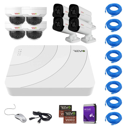 Ultra HD 8 Ch. 2TB NVR Home Camera System with 8 4MP Indoor/Outdoor Security Cameras