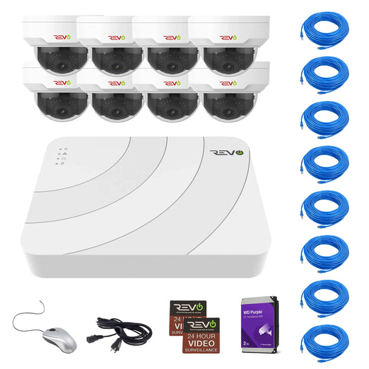 Ultra HD 8 Ch. 2TB NVR Home Surveillance System with 8 Security Cameras