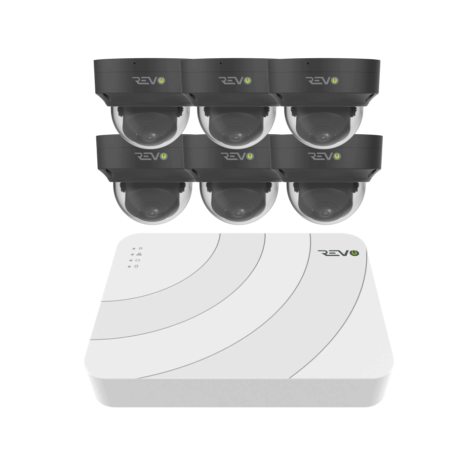 8CH 8K PoE NVR with 6x5MP Lumex Dome Cameras
