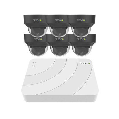 8CH 8K PoE NVR with 6x5MP Lumex Dome Cameras