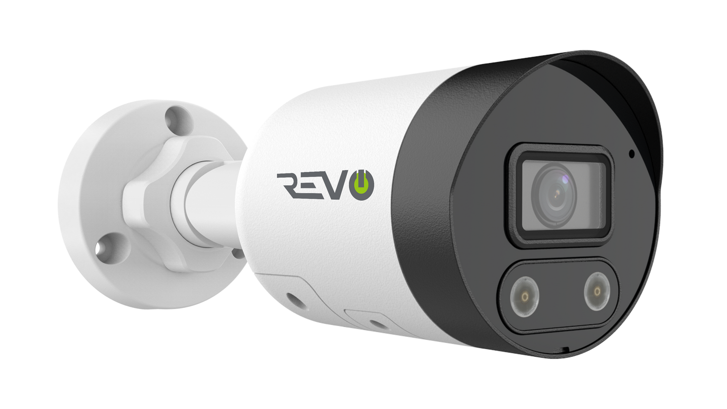 REVO ULTRA LumeX 2.0 4K AI Bullet Security Camera with Color Night Vision & Active Deterrence