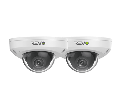 Ultra HD Audio Capable 4 Megapixel Vandal-Resistant IP Surveillance Mini Dome Camera (Pack of 2)