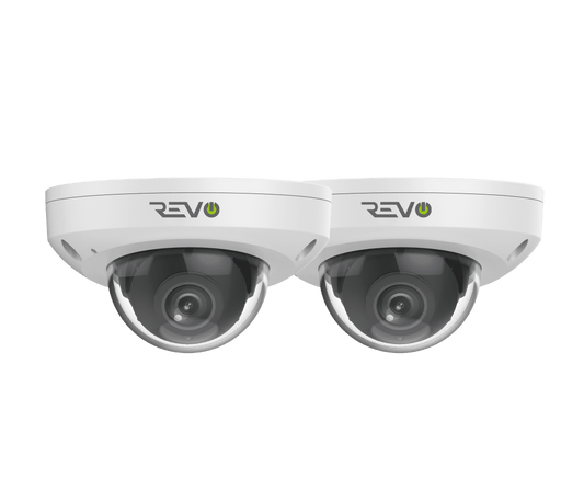 Ultra HD Audio Capable 4 Megapixel Vandal-Resistant IP Surveillance Mini Dome Camera (Pack of 2)
