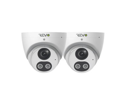 REVO UTLRA True 4K HD Smart Active Deterrence Turret Camera with 2-Way Audio(Pack of 2)