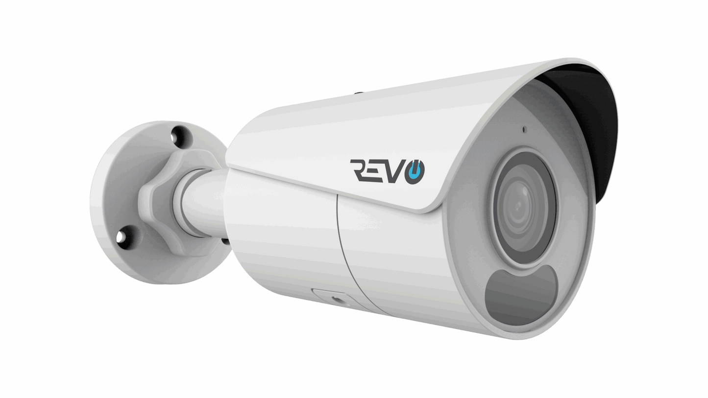 REVO ULTRA BLUE SERIES 16CH 4K PoE H.265 NVR, 4TB & 8x 4K (8 Megapixel) Indoor/Outdoor IR Cameras with built-in Mic – Remote access via PC, MAC & Phone  
