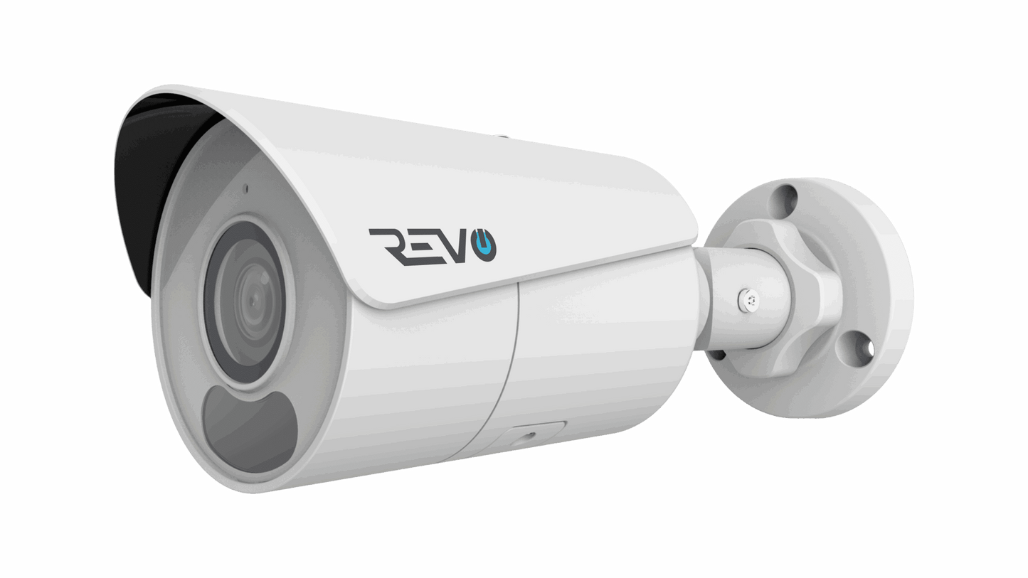 REVO ULTRA BLUE SERIES 8CH 4K PoE H.265 NVR, 2TB & 6x 4K (8 Megapixel) Indoor/Outdoor IR Cameras with built-in Mic – Remote access via PC, MAC & Phone  