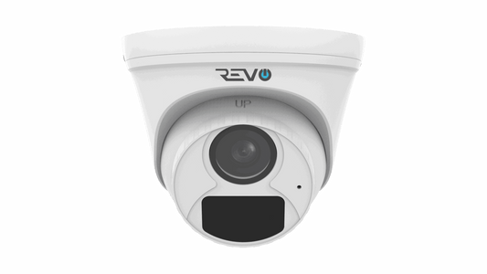 REVO ULTRA BLUE Series 5 Megapixel H.265 Indoor/Outdoor IR Turret Camera with built-in Mic & 60ft CAT5e pre-made cable