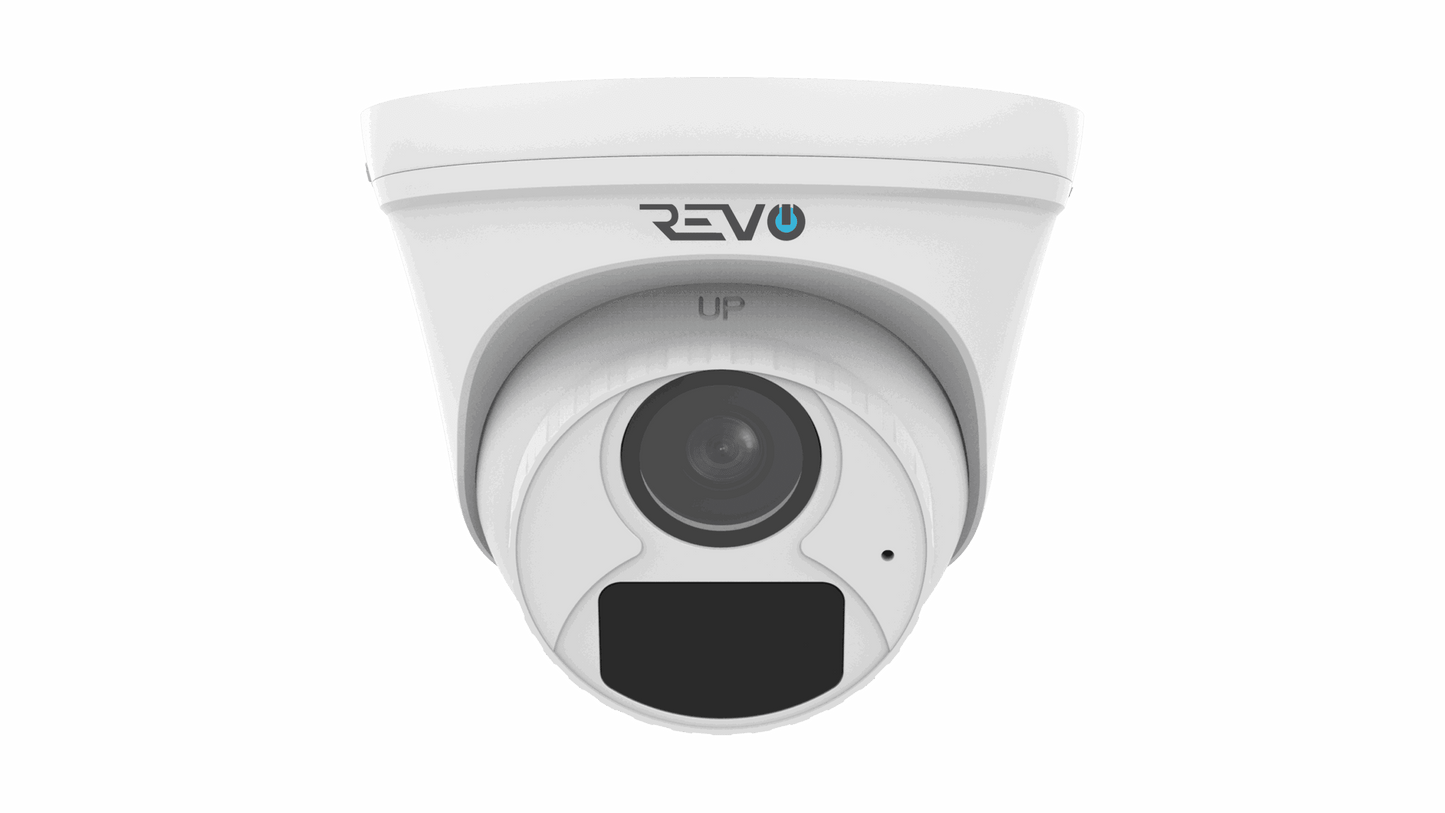 REVO ULTRA BLUE Series 2K (4 Megapixel) H.265 Indoor/Outdoor IR Turret Camera with built-in Mic & 60ft CAT5e pre-made cable