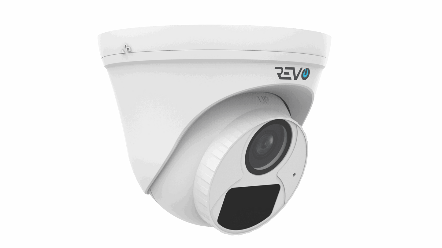 REVO ULTRA BLUE Series 2K (4 Megapixel) H.265 Indoor/Outdoor IR Turret Camera with built-in Mic & 60ft CAT5e pre-made cable