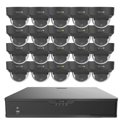 32CH 4K PoE NVR with 20x5MP Lumex Dome Cameras