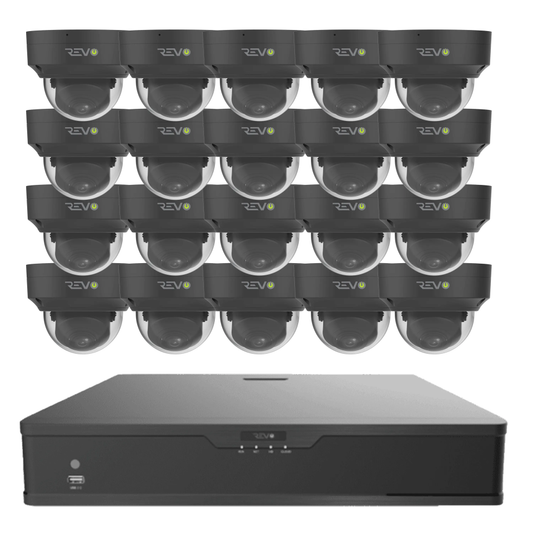 32CH 4K PoE NVR with 20x5MP Lumex Dome Cameras
